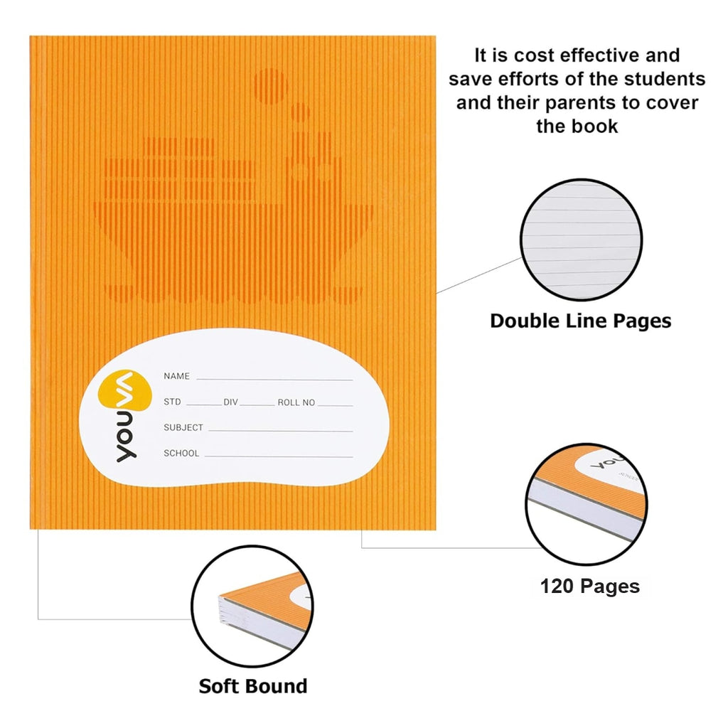 Navneet School Notebook Double Line / 2 Line