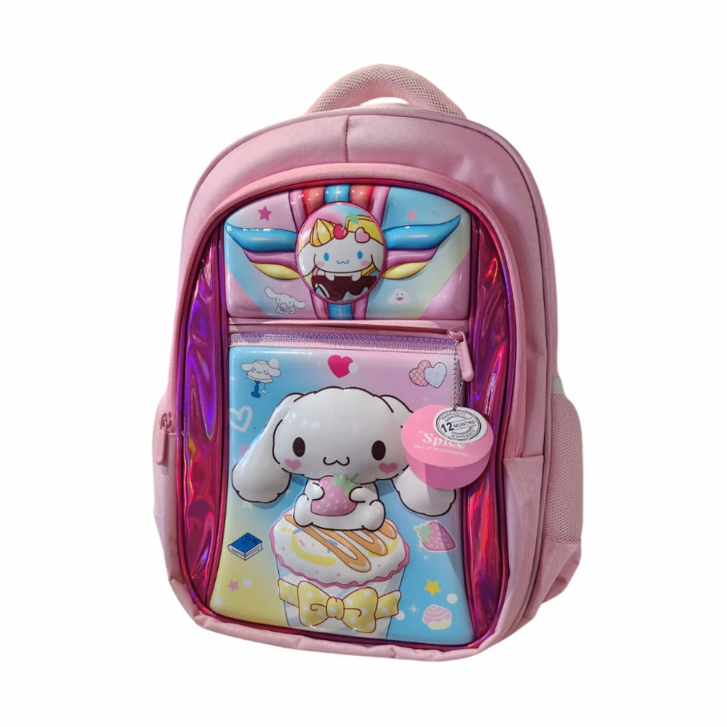 Pink Cute 3D School Bag - 16 inches