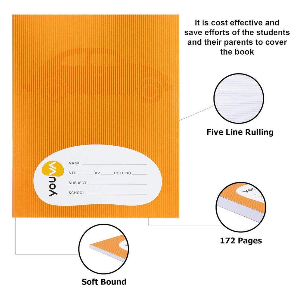Navneet School Notebook Five Line / 5 Line 172 Pages