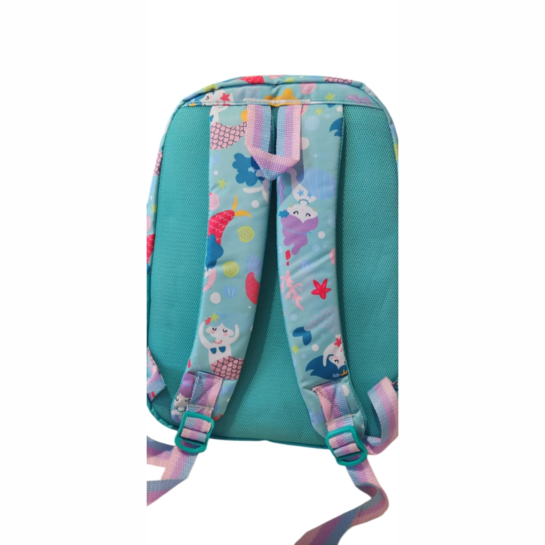 Mermaid Theme Kindergarten Backpack for Kids - 14 inches