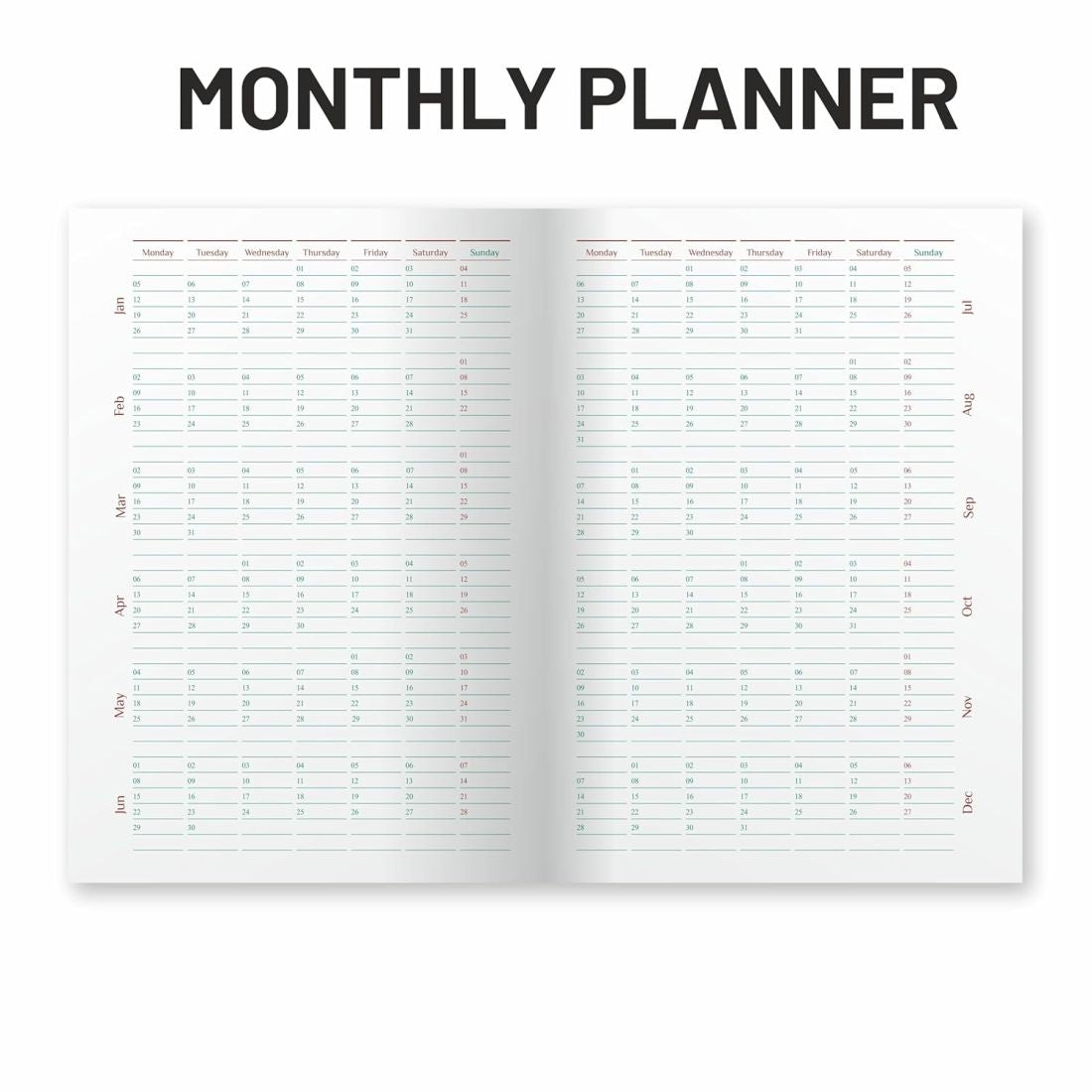 Anupam Monthly Planner 2026
