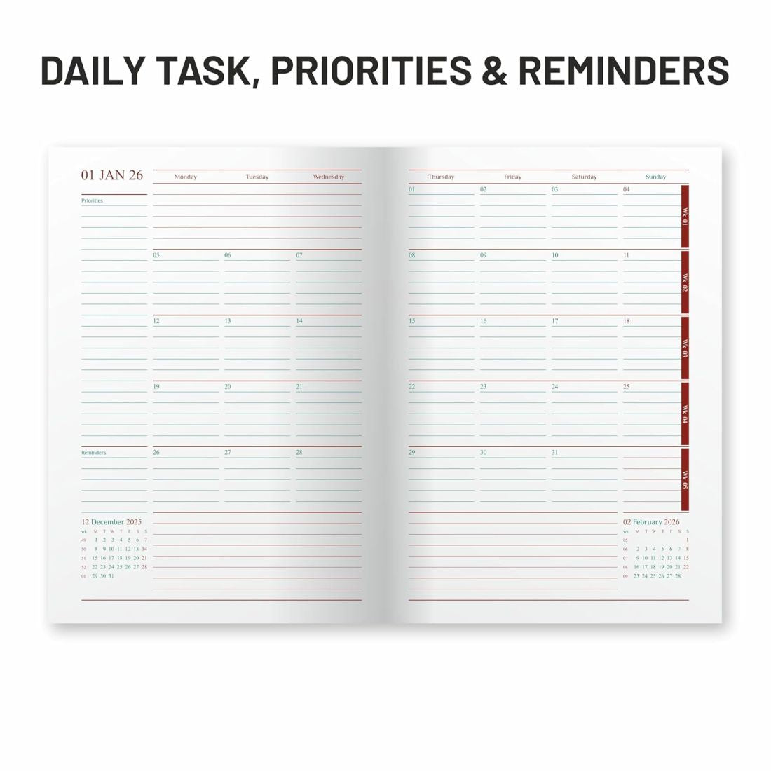 Anupam Monthly Planner 2026