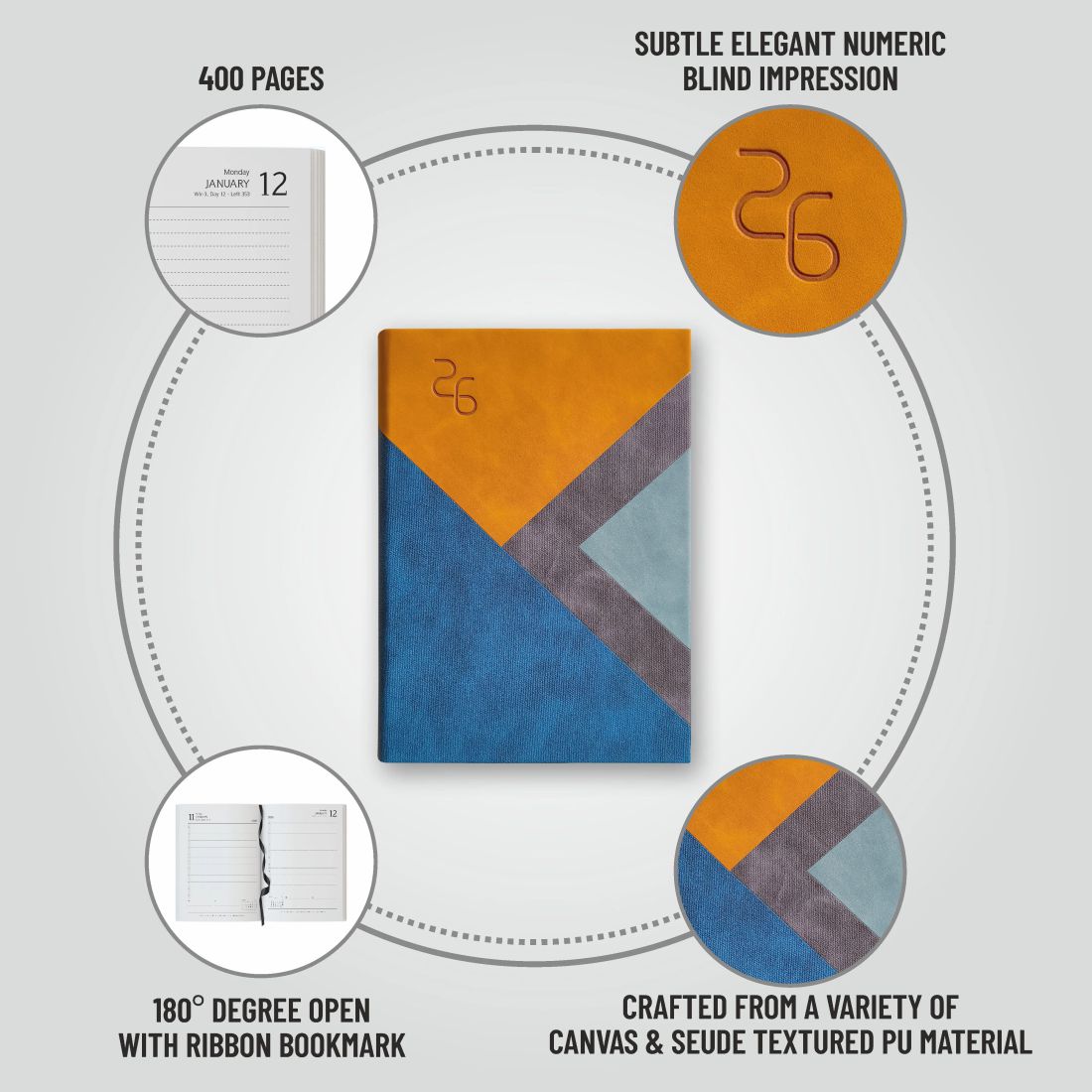 Anupam Fuzen Diary 2026 - A5 Size