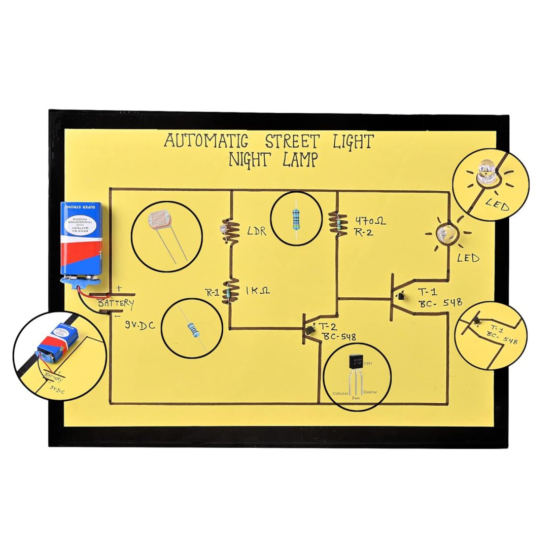 Automatic Street Light Model | 6X22X30 cm