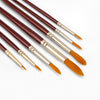 Camel Round Synthetic Paint Brushes Series 66 Set of 7 Brushes