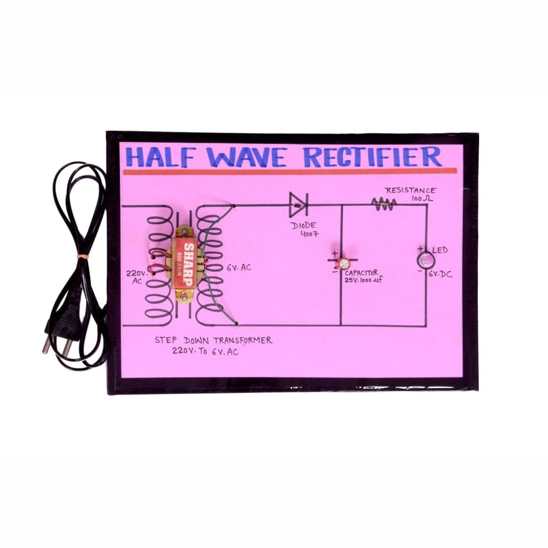 Half Wave Rectifier Model | 6X22X30 cm