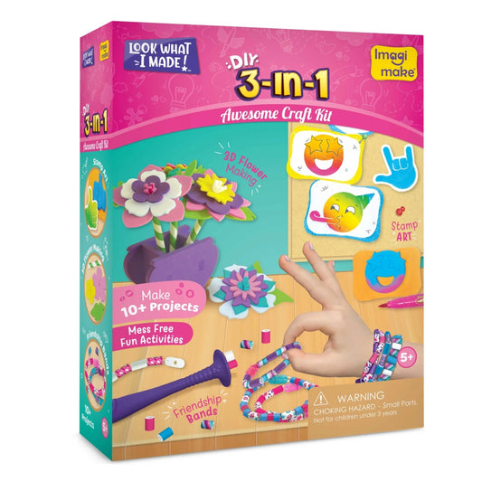 IMAGIMAKE DIY 3 IN 1 AWESOME CRAFT KIT IM03