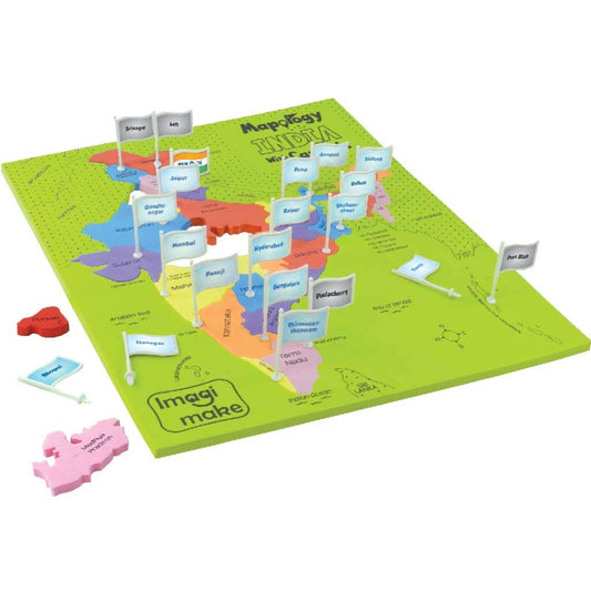 IMAGIMAKE DIY MAPOLOGY INDIA WITH CAPITAL MP12