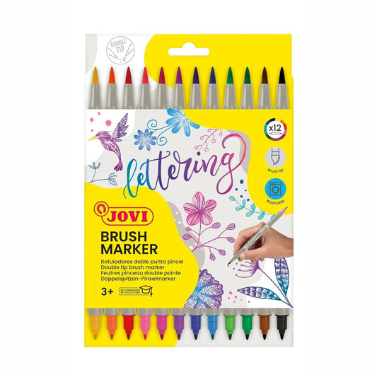 Jovi Dual Brush Lettering Pens | Pack of 12 shades