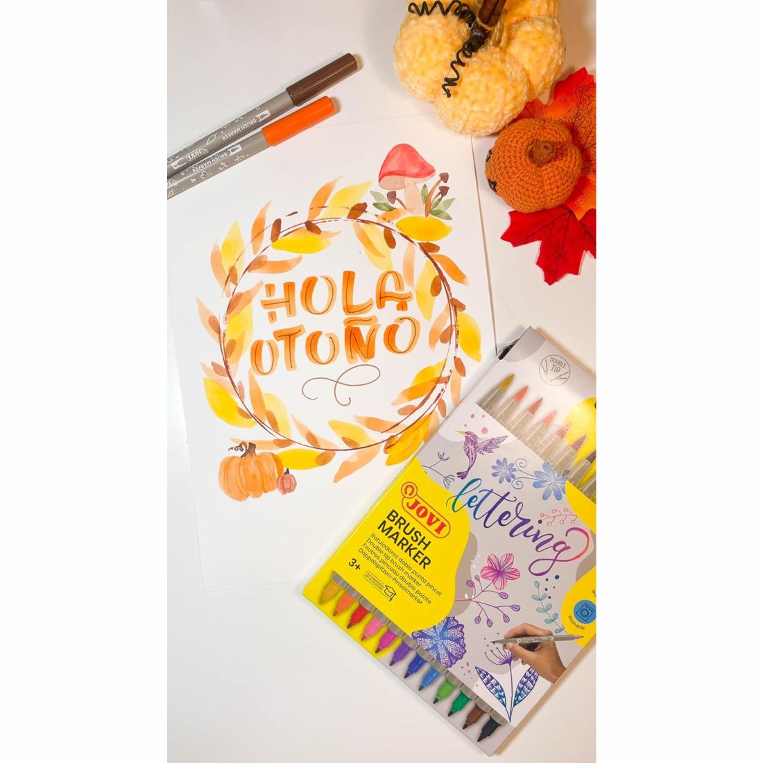 Jovi Dual Brush Lettering Pens | Pack of 12 shades