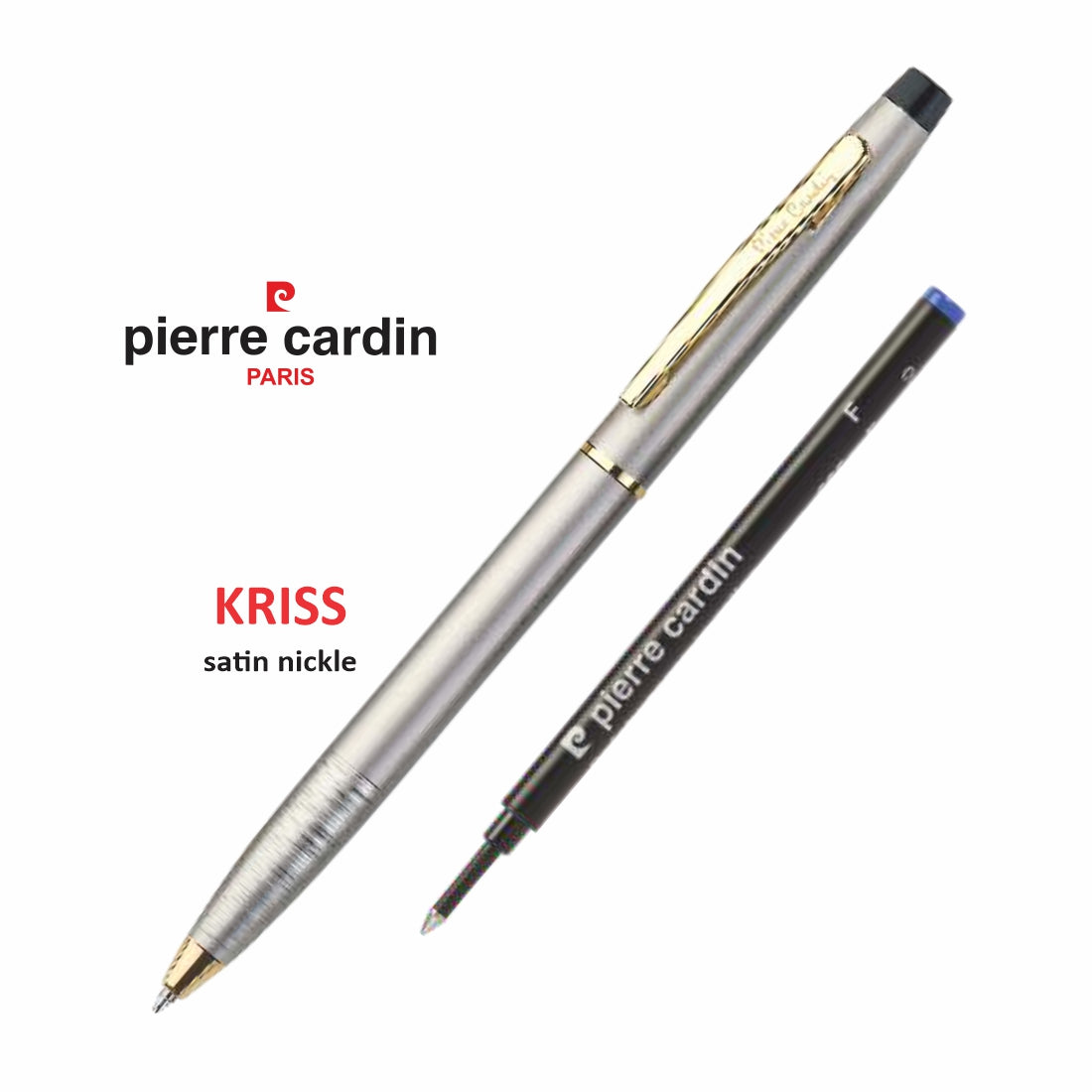 Pierre Cardin Kriss Satin Nickle Roller Pen