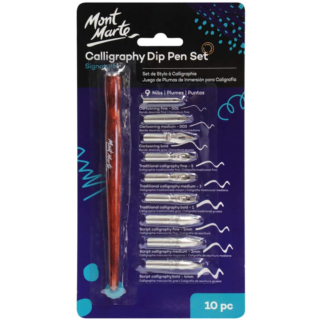 mont-marte-calligraphy-dip-pen-set-10-pc-paperquirks-stationery