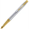 Parker Aster Shiny Chrome - Gold Trim Fountain Pen