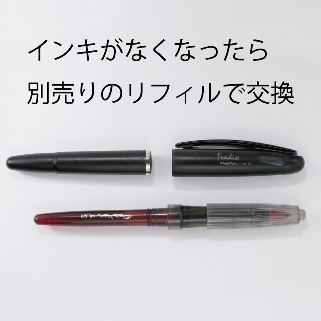 PENTEL TRADIO STYLO PLASTIC RIPPED BODY FOUNTAIN PEN