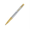 Parker Aster Shiny Chrome Gold Trim Roller Ball Pen (with Cardholder) GiftPack