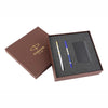 Parker Aster Shiny Chrome Gold Trim Roller Ball Pen (with Cardholder) GiftPack