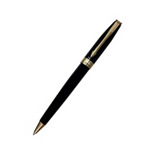 Parker Fusion Matte Black Gold Trim Ball Pen