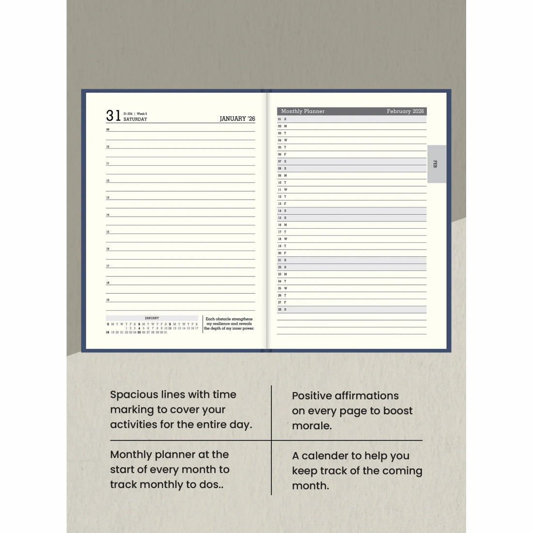 Scholar Cordelle Diary 2026 - A5 Size