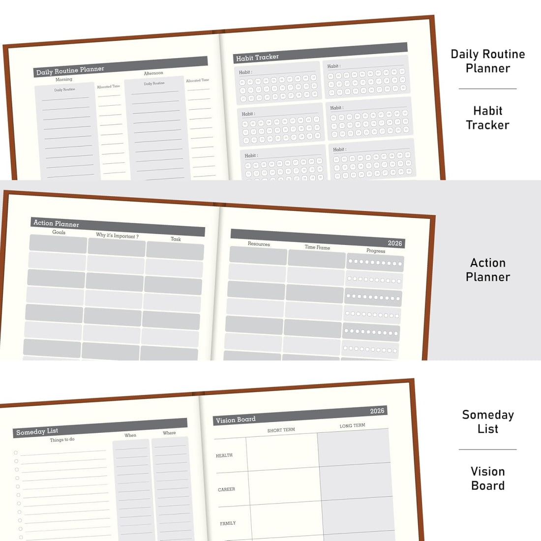 Scholar Timber Diary 2026 - A5 Size