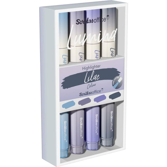 Scrikss Office Lumina Highlighters | Pack of 4 Pcs