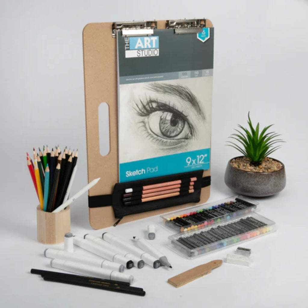 Complete Drawing Set The Art Studio Complete Sketching and Drawing Set 107 Pieces ...