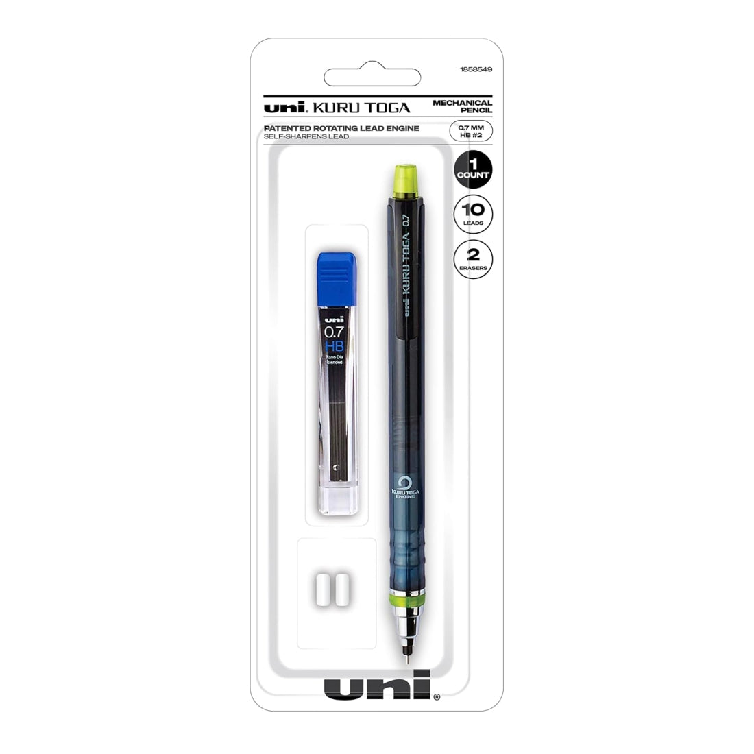 UNI KURU TOGA AUTO-ROTATING LEAD MECHANICAL PENCIL WITH LEAD
