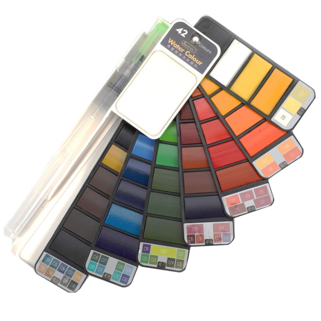 Water Colour Cakes Travel Kit 42Pcs