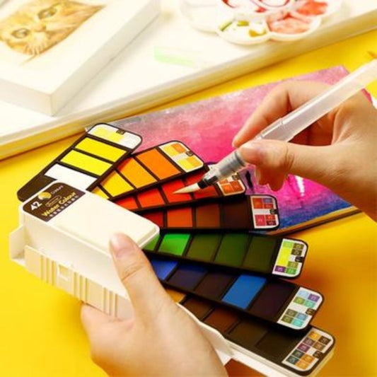 Water Colour Cakes Travel Kit 42Pcs