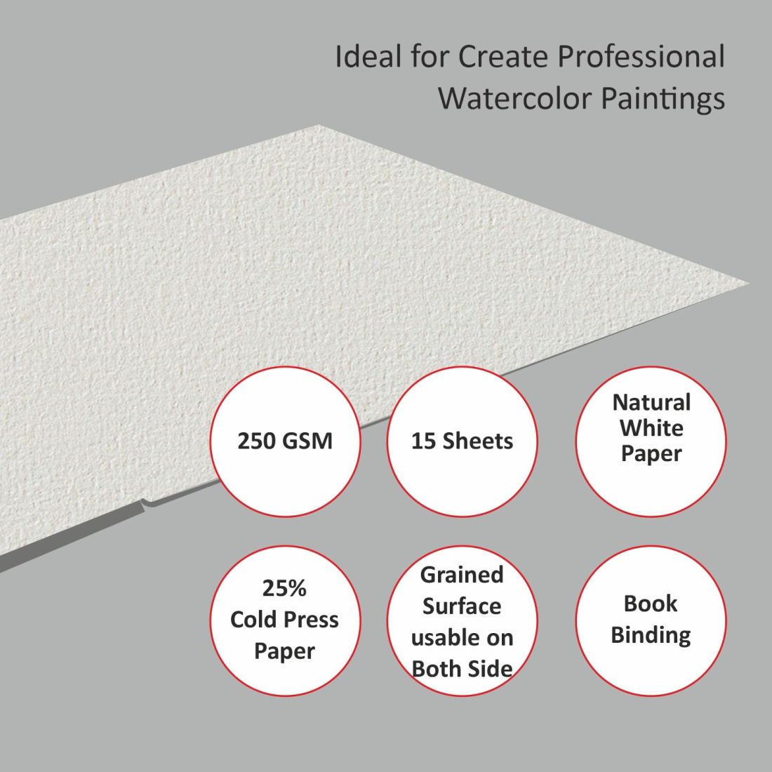 Water Color Paper Pad | 25% Cotton | Cold Press Paper – PAPERQUIRKS ...