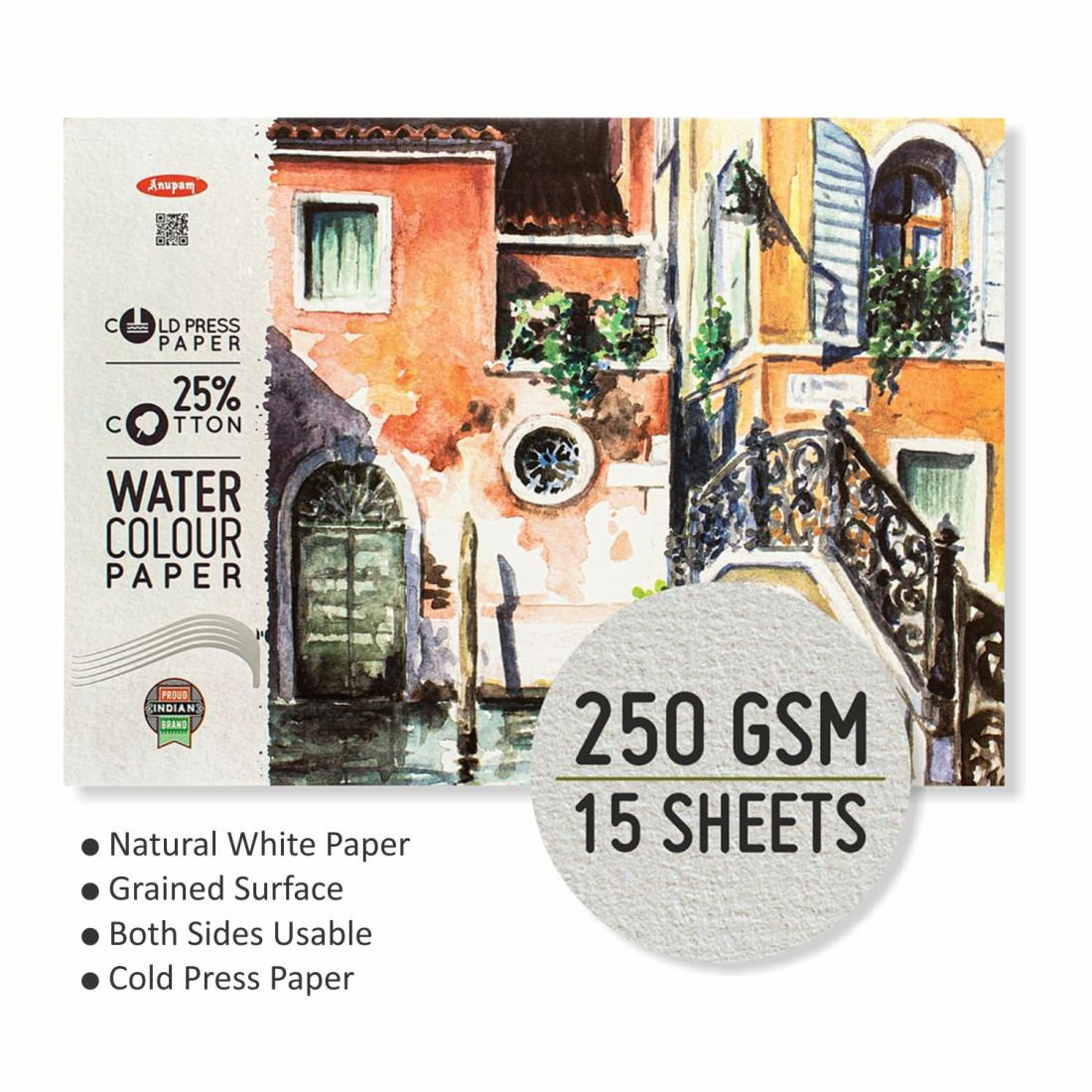 Water Color Paper Pad | 25% Cotton | Cold Press Paper