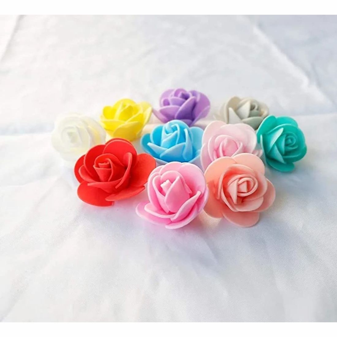 Artificial Mini Foam Rose Flowers | Pack Of 12 Pcs – PAPERQUIRKS STATIONERY