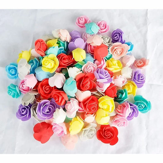 Artificial Mini Foam Rose Flowers | Pack Of 12 Pcs