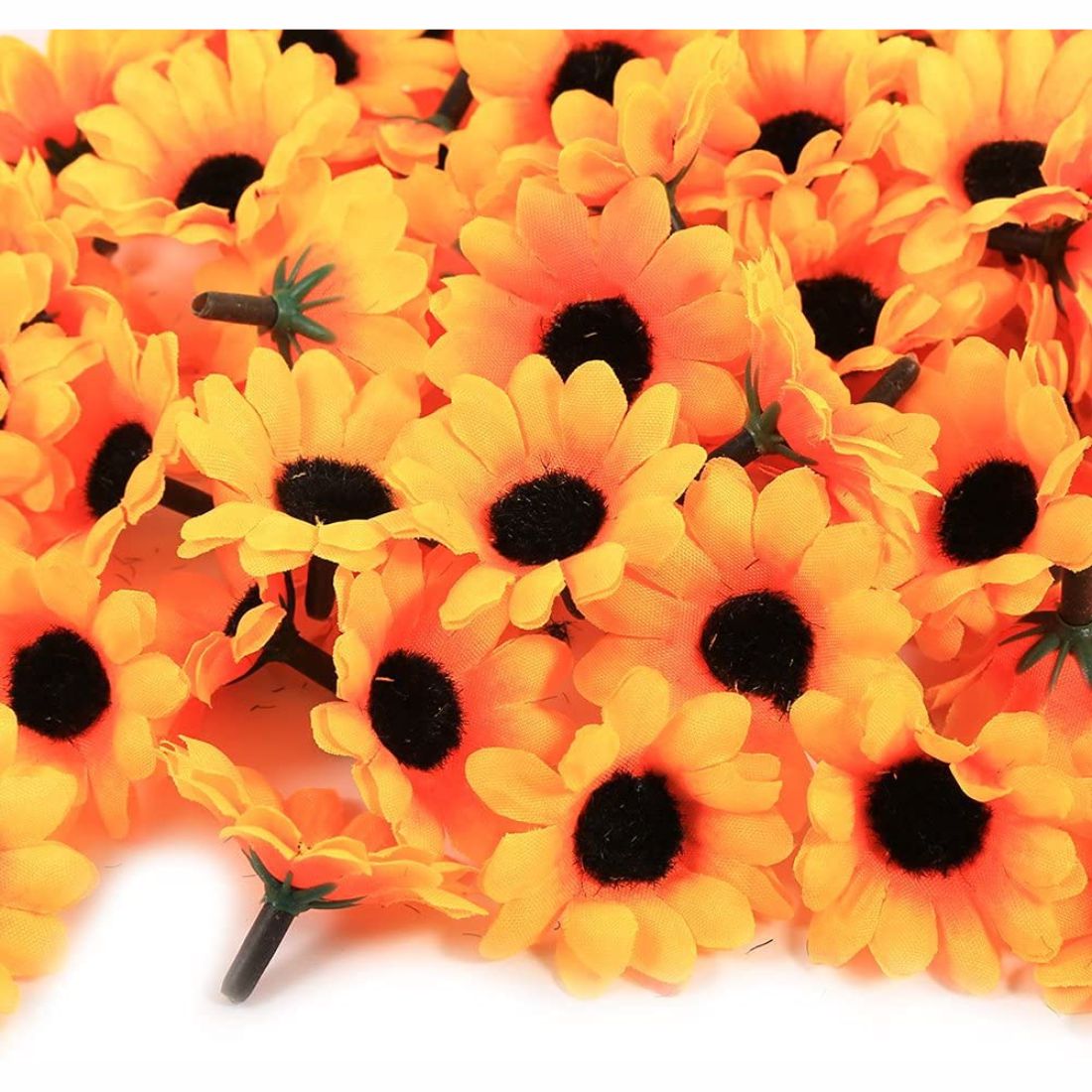 Artificial Sunflower Heads | Set of 4 Pcs | Yellow