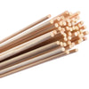 Round Bamboo Sticks 5mm 50Pcs | Natural | Coloured