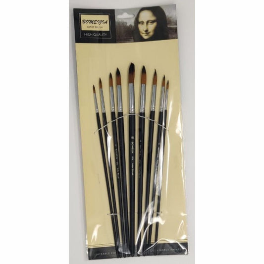 Bomeijia Artists Brush Round Set of 9 Brushes