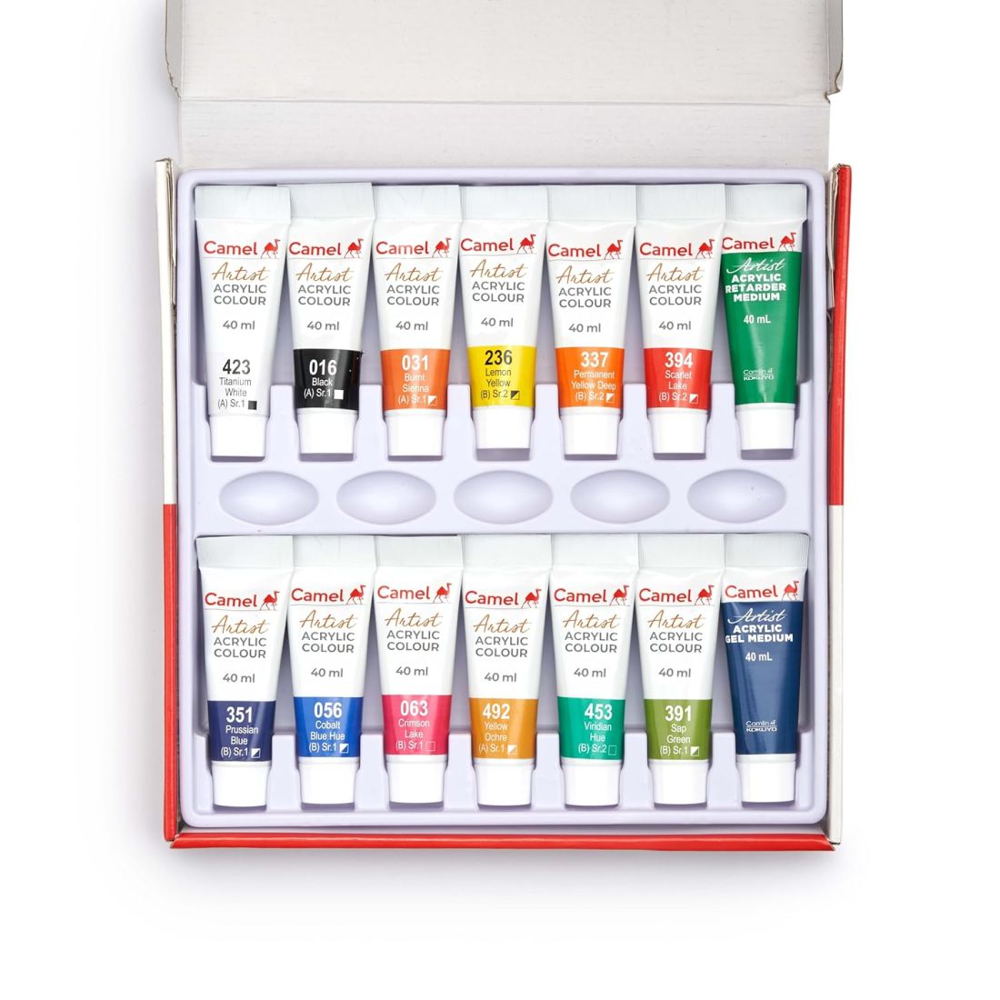 Camel Artist Acrylic Colours | 12 shades X 40 ml