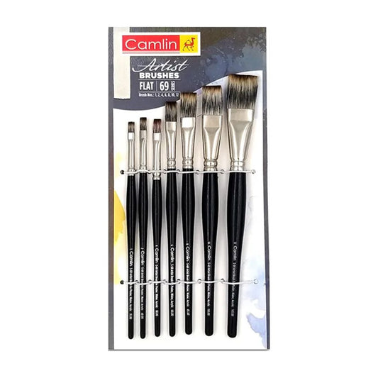 Camlin Artist Brushes Flat Sr. 69 Set of 7 Pcs