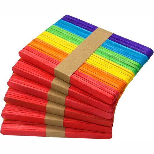 Multipurpose Wooden Ice Cream Sticks | Popsicle Sticks | 50 Pcs