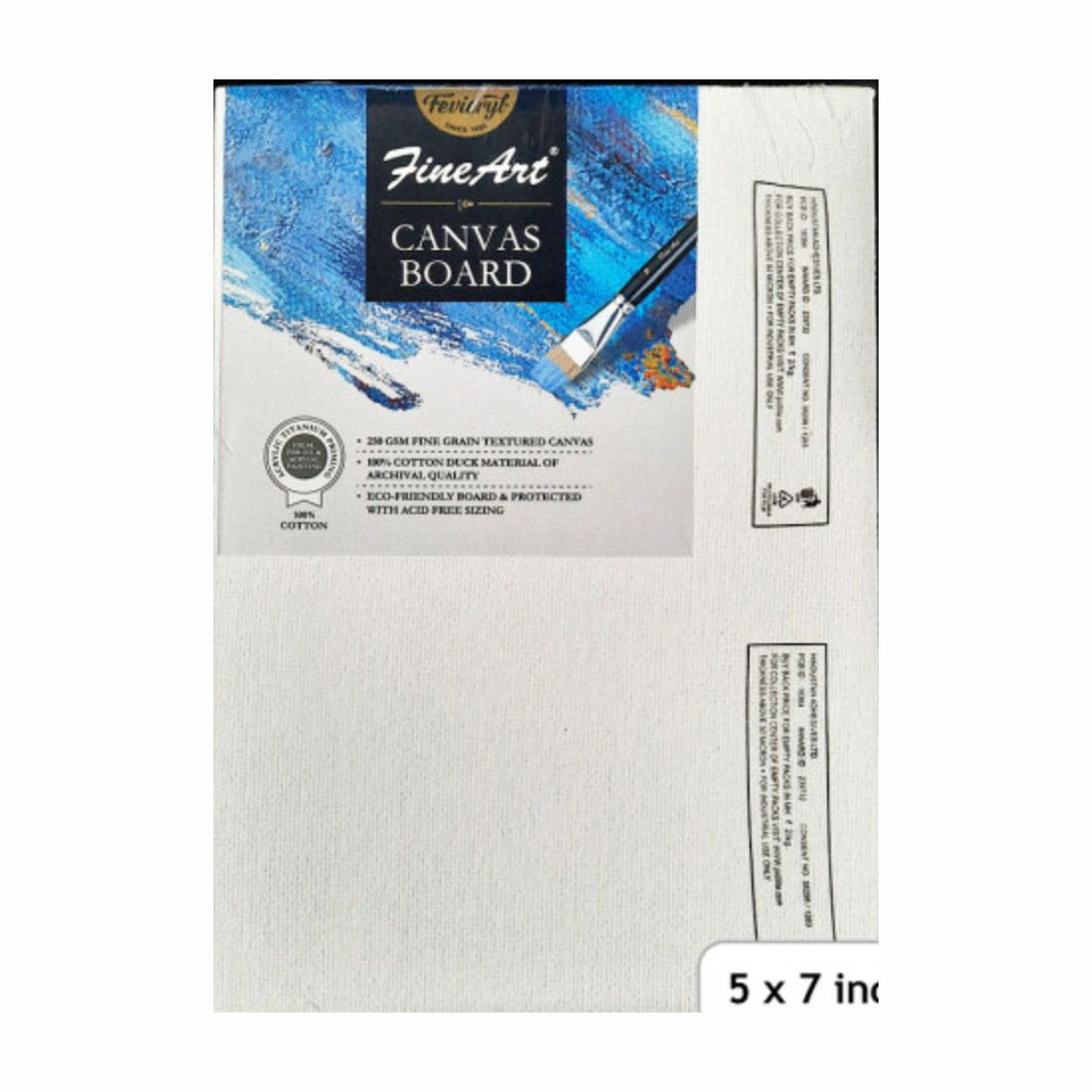 Fine Art Canvas Board 5"X7" | 2 Pc