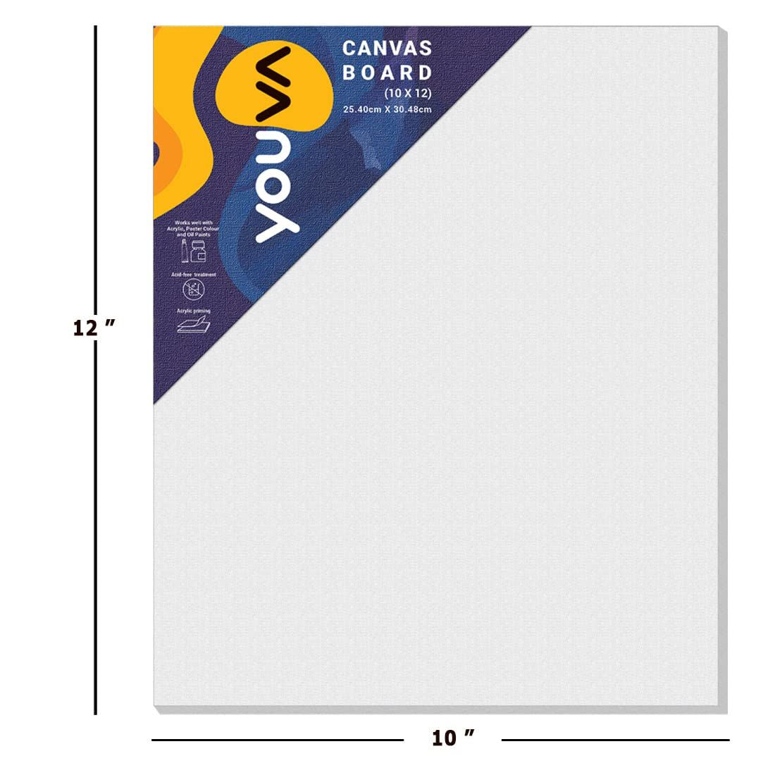 Navneet Canvas Board 10"X12" | 1 Pc