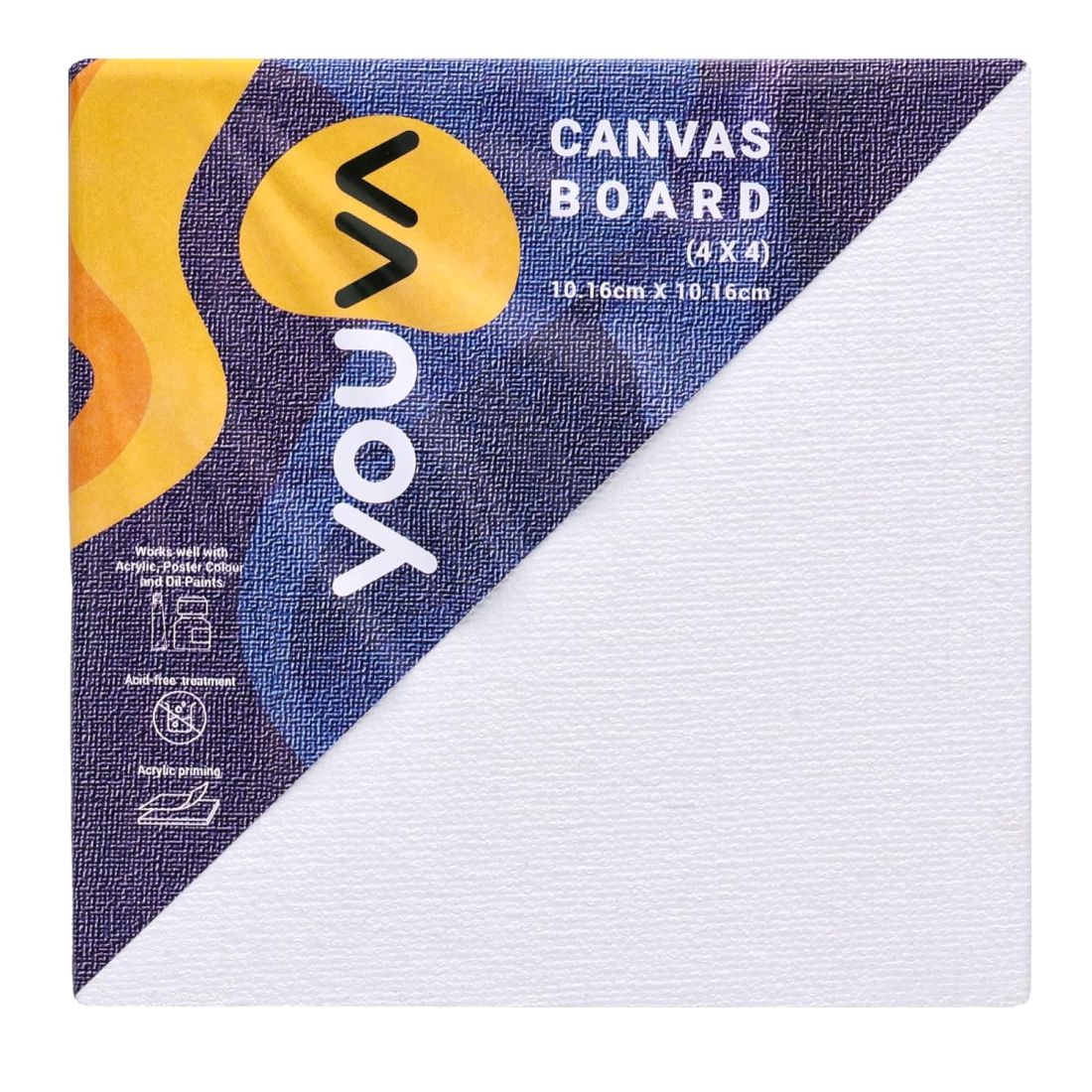 Navneet Canvas Board 4"X4" | 2 Pc.