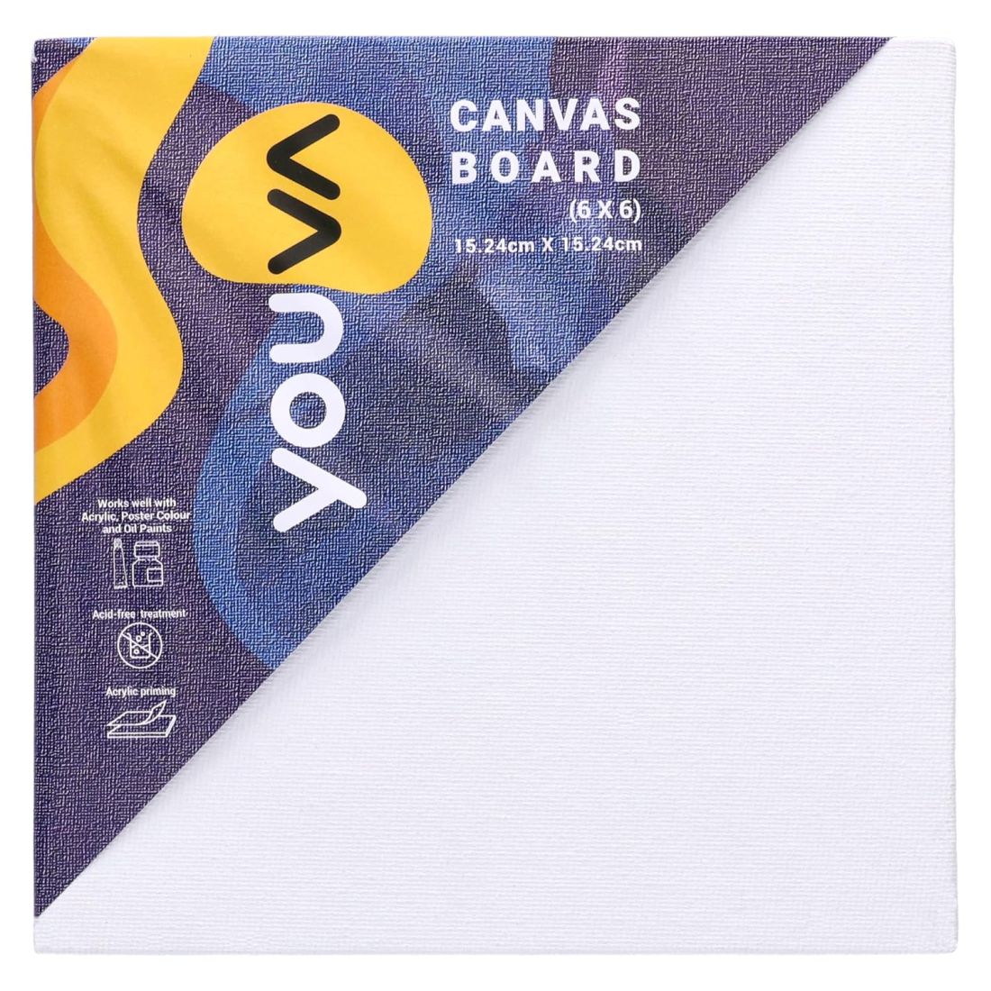 Navneet Canvas Board 6"X6" | 2 Pc