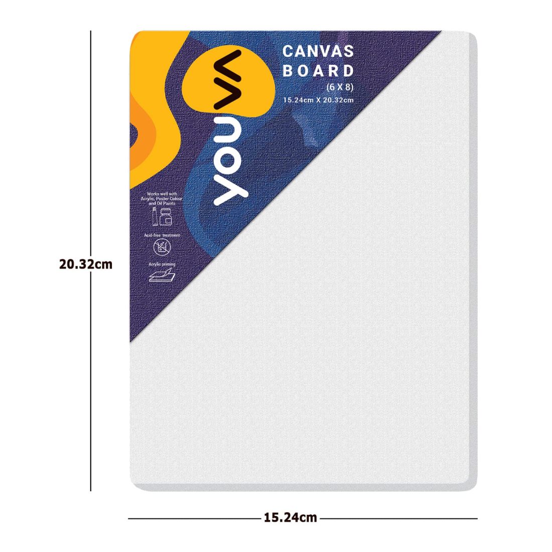 Navneet Canvas Board 6"X8" | 2 Pc