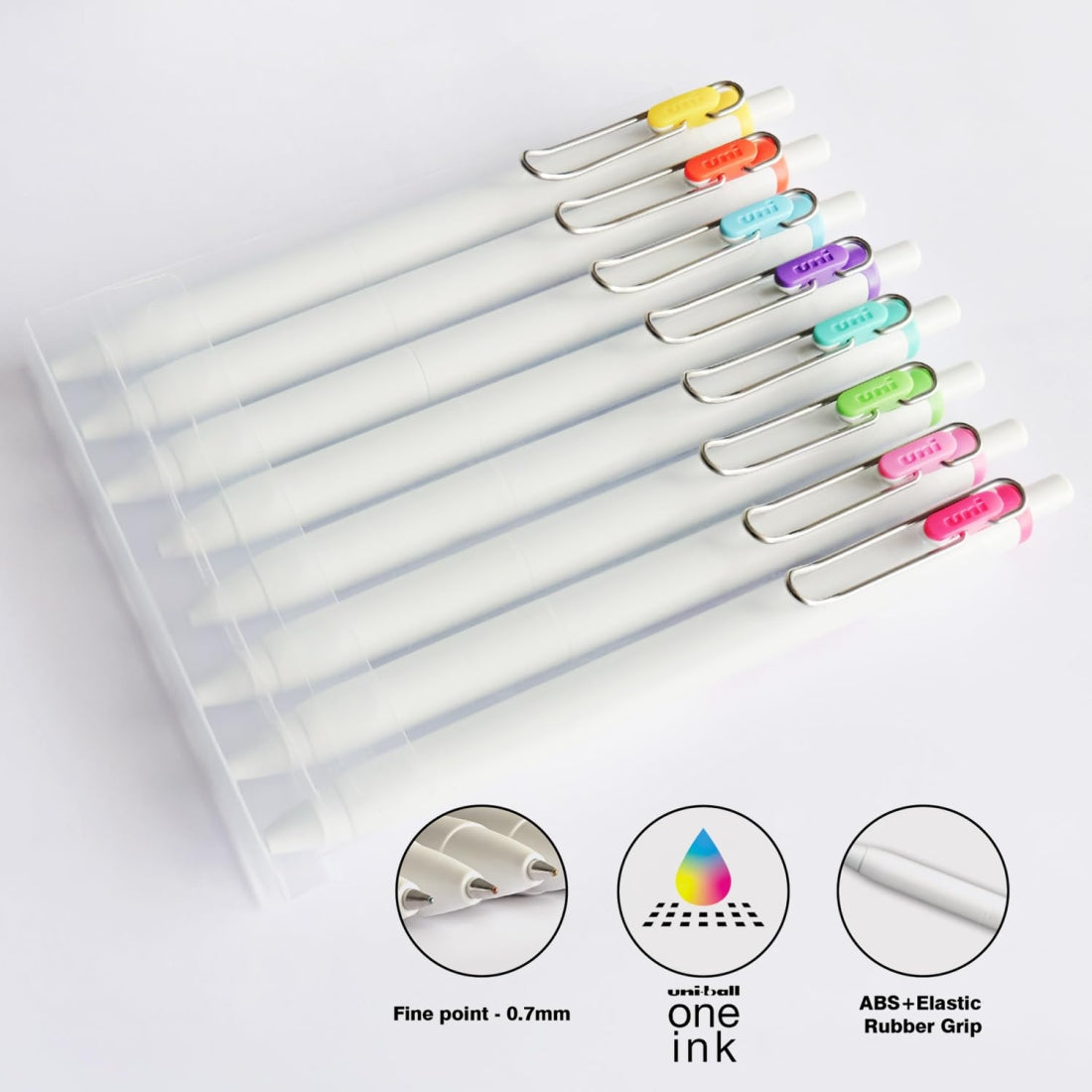 Uniball One - Gel Retractable Pens 8 Shades