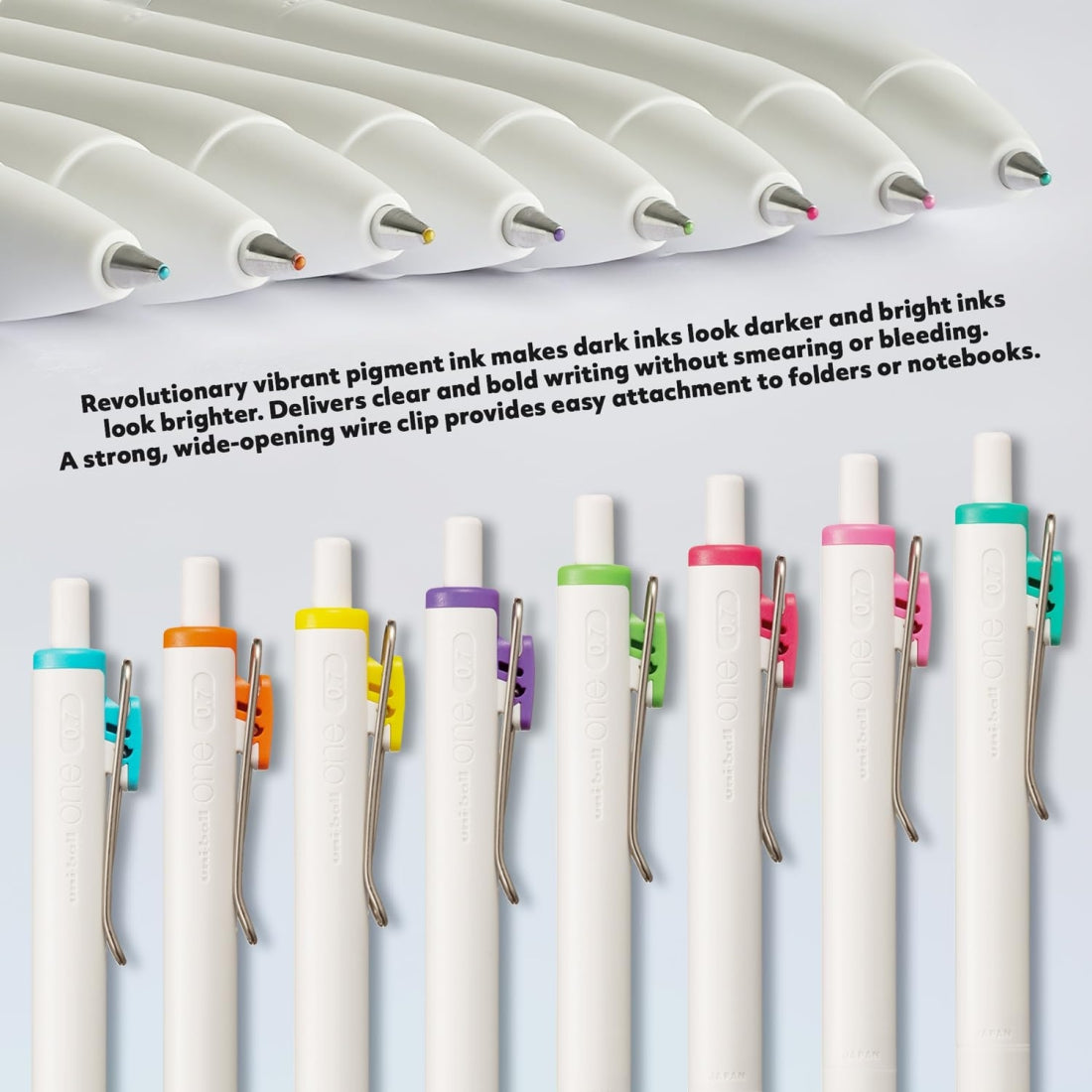 Uniball One - Gel Retractable Pens 8 Shades