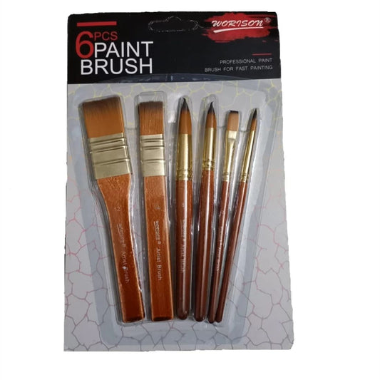 Worison Professional Mix Paint Brush Set of 6 Pcs